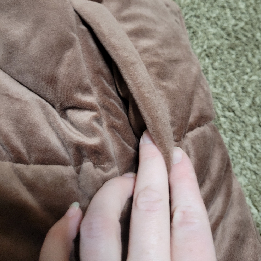 Velvet Puffer Jacket Isaac Mizrahi Small Large - Picture 14 of 16